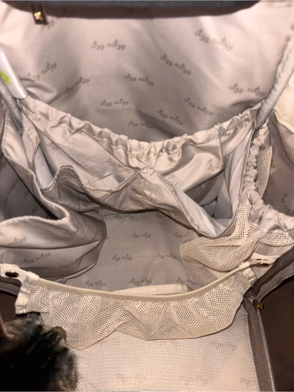 Stylish Leopard Print Beige Diaper Backpack